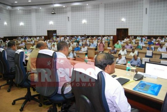 Power Dept. held meeting to discuss various unpaid bill clearing issues at Pragna Bhawan. TIWN Pic April 22